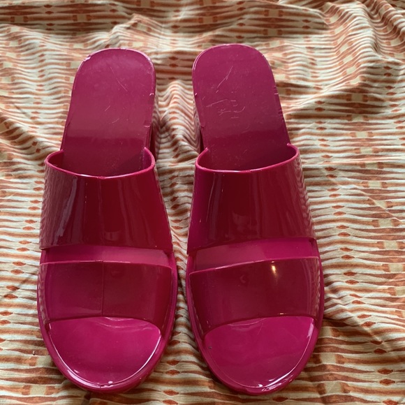 Los Angeles Apparel pvc sandal open back slides summer pool beach resort - Picture 2 of 6